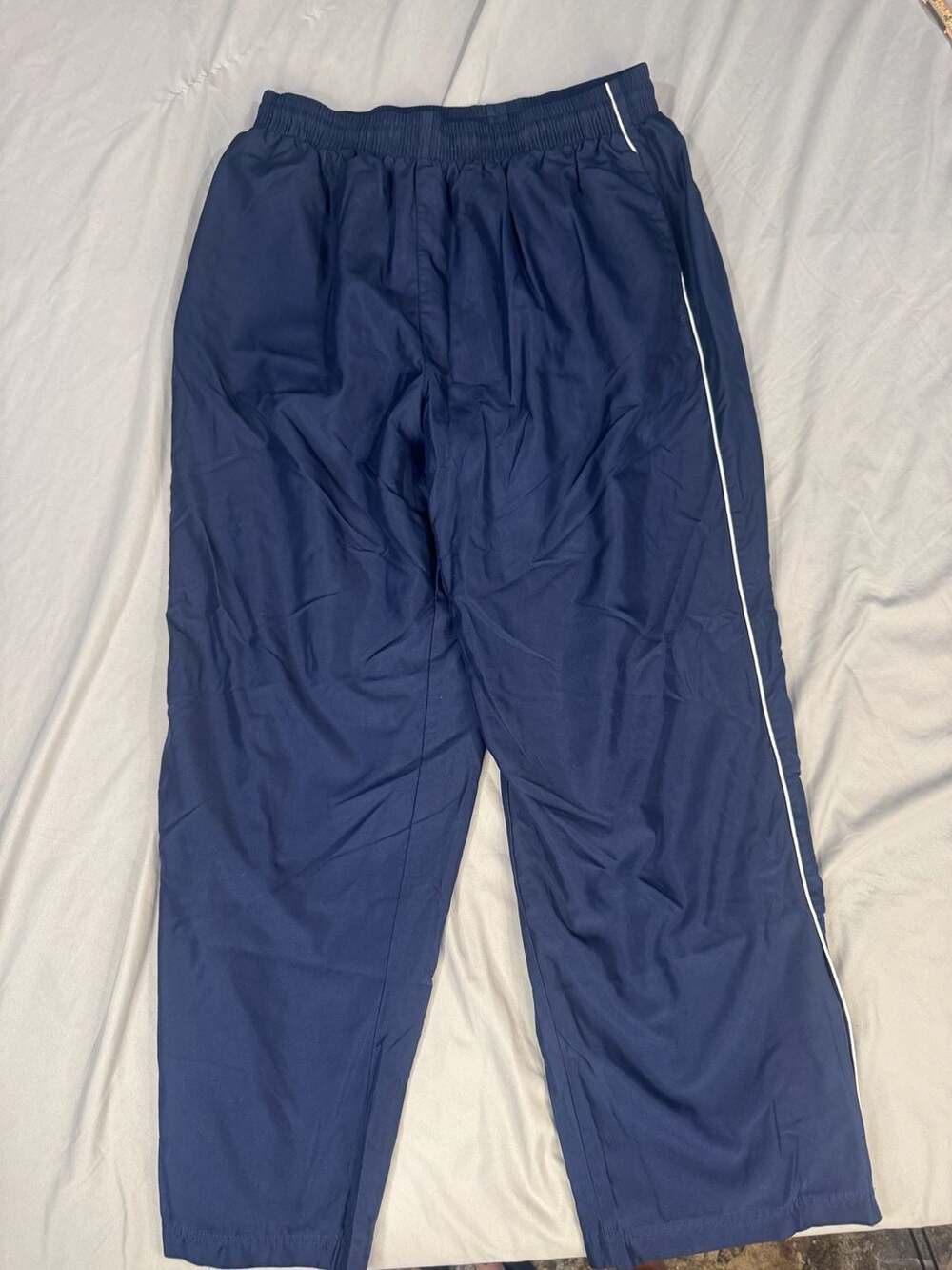 Tek Gear Track Pants Size L Blue Mesh Lined Joggers